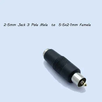 10PCSMONO de 2,5 mm Plugue Macho ao Conector de Alimentação de CC 5.5x2.1mm Tomada Fêmea Adaptador de Tomada de Plástico de Alta qualidade adaptador conversor