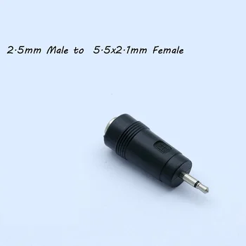 10PCSMONO de 2,5 mm Plugue Macho ao Conector de Alimentação de CC 5.5x2.1mm Tomada Fêmea Adaptador de Tomada de Plástico de Alta qualidade adaptador conversor