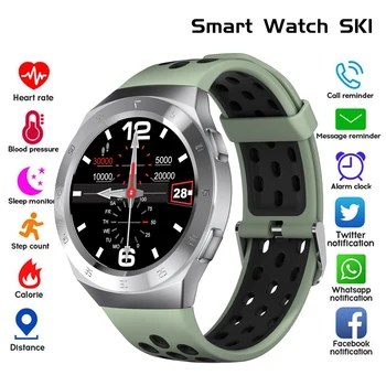 2021 Nova 1.3 polegadas de Full-touch Smart Watch para Homens Relógio do Esporte de Chamada Bluetooth Suporte a Huawei, Samsung, Apple Xiaomi Conexão