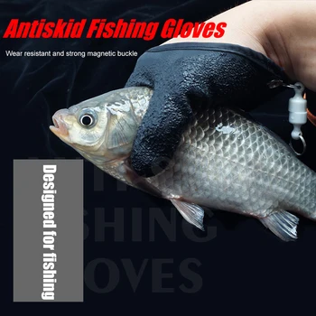 Dedo de Fundição Luva de Acessórios de Pesca Pesca de Luvas Magnéticas Anti-derrapante Pescador Captura de Peixes Luva Esquerda Mão Direita