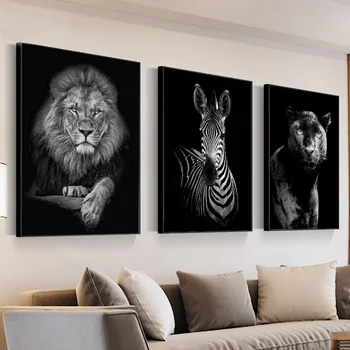 Preto Branco Leão, Zebra, Elefante, Leopardo Tigre Diamante Pintura 5D DIY Bordado Animal Mosaico de Ponto de Cruz, Decoração de Sala de estar
