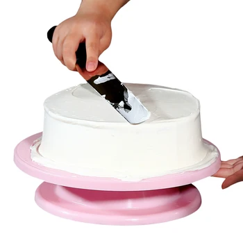 Decoração do bolo Definir 18pcs Bolo mesa Giratória Stand Stand Inoxidável Pastelaria Bicos de Confeitaria Saco de Confeiteiro Suave Ferramentas de Cozimento