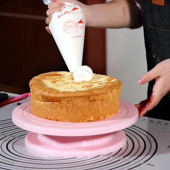 Decoração do bolo Definir 18pcs Bolo mesa Giratória Stand Stand Inoxidável Pastelaria Bicos de Confeitaria Saco de Confeiteiro Suave Ferramentas de Cozimento