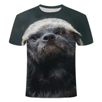 Homens Animal T-Shirt Orangotango /Macaco Impressão 3d Camiseta Homens Engraçado Tees Tops de Manga Curta O Decote em Impressão 3d Roupas de Verão