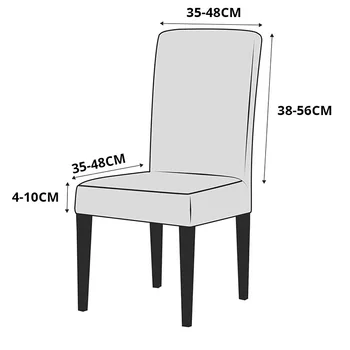 Jacquard Extensível de Jantar Cadeira coberta Elastano Capa Case para Cadeiras de Cozinha Sala de Jantar Cadeira de Cobre Elástica do Estiramento 1pc