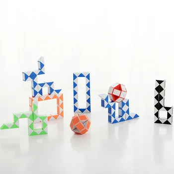 Cubo Mágico Stress Cubo De Quebra-Cabeça De Cobra Régua Brinquedo Educativo Torção Dobrar A Velocidade, Cubos De Brinquedo Cobra Mágica Régua Crianças Brinquedos