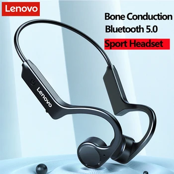 A Lenovo X4 sem Fio de Fone de ouvido Osso de Condução Bluetooth Fone de ouvido Esporte Execução Impermeável Suor Poeira 150mAh Bateria