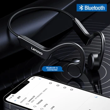 A Lenovo X4 sem Fio de Fone de ouvido Osso de Condução Bluetooth Fone de ouvido Esporte Execução Impermeável Suor Poeira 150mAh Bateria