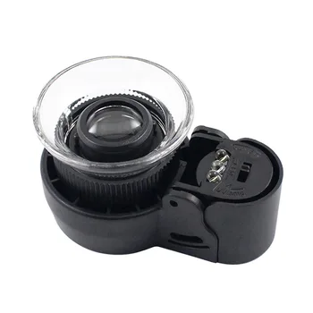 45 Vezes com o DIODO emissor de Luz Dinheiro Inspeção Lâmpada Lupa/portátil de Bolso Microscópio de Bolso com Estojo