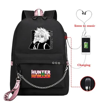 Anime, Mangá HxH Mochila Grils Escola pacote de Sacos de Hunter X Hunter Bagpack Mochila Harajuku Grande do Portátil Bookbag Homens Mulheres