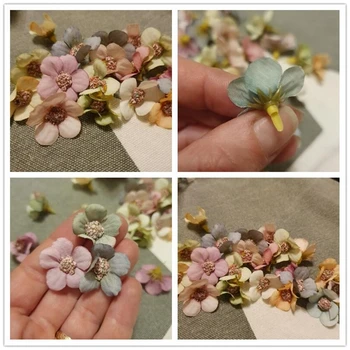 Pequena Margarida Flor na Cabeça Falso Planta de Simulação Decorações com Flores Artificiais DIY Coroa de Materiais de Dia dos Namorados Presentes Artesanais