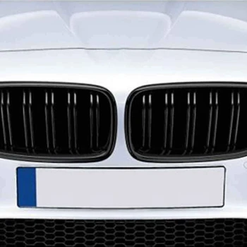 1 Par de Casal Slat Linha do pára-choque Dianteiro, Grade Capa Renal Grelha de Churrasqueira para 2010-2017 BMW Série 5 F10 F11 F18 M5 (Preto Fosco)