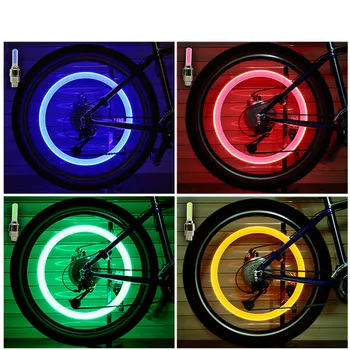 Bicicleta Roda de Carro da Válvula do Pneu Cap Falou Flash LED Ilumina a Lâmpada Impermeável LEDS Pneu Pneu Tampas das Válvulas da Roda de raios de Luz de LED