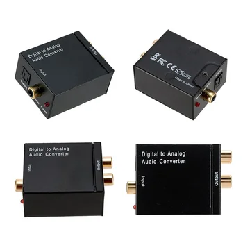 BGGQGG DAC Amplificador Adaptador Digital para Analógico de Áudio, Conversor de Fibra Óptica Toslink Coaxial SPDIF Digital para Anglog de Saída RCA
