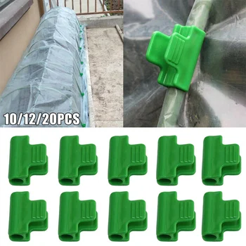 10/12/20pcs Plástico Verde Fixo, Clips de Filme de Estufa Grampos de Cobertura Vegetal Clipes E7