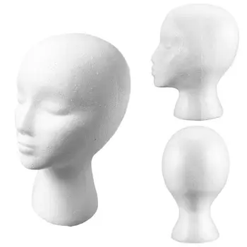 A Cabeça De Espuma Prática Cabeça De Manequim Cabeça De Manequim Cabeça Do Sexo Feminino Modelo De Chapéu, Peruca, Óculos Conveniente Prop De Exibição