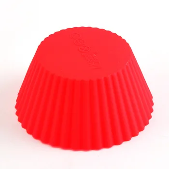 7cm Forma Redonda Moldes de Silicone Muffin Copa do Molde de Bolo de Caso Bakeware Maker Molde Forro de Bandeja de Cozimento Moldes de Cozimento Acessórios
