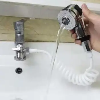 Torneira do banheiro Externo Chuveiro de Mão Telescópico Pequeno Bico Definido