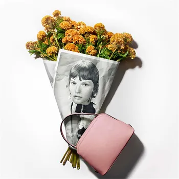10pcs Revista de Moda Papel de Embrulho High-end coreano Flor de Papel de Embrulho