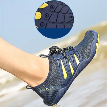 Seco Mulheres Homens Aqua Sapatos Antiderrapante, Respirável E Elástico Água Calçados Tênis De Praia