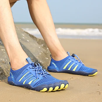 Seco Mulheres Homens Aqua Sapatos Antiderrapante, Respirável E Elástico Água Calçados Tênis De Praia