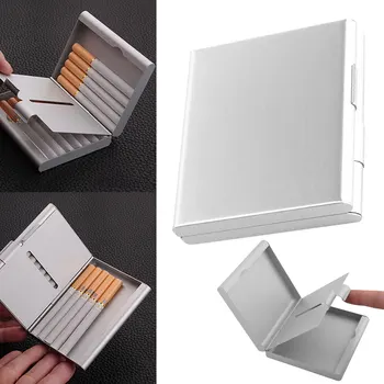 1Pcs Cigarro Caso de Fumar Acessórios de Metal Homens do Presente do Tabaco Titular de Bolso Caixa 9.2*8.2*2CM Charuto Recipiente de Armazenamento de 2021 Novo
