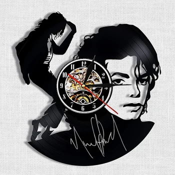 A música do Rei Michael Jackson Vinil Relógios Vintage disco de Vinil Relógio de Parede Design Moderno Relógio de Parede Decoração Presentes para Fã reloj