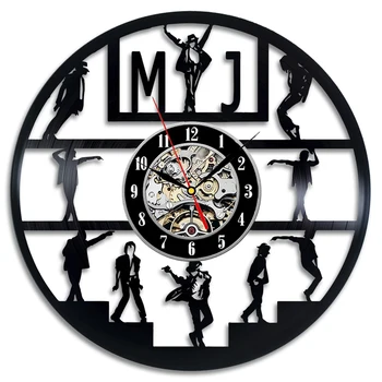 A música do Rei Michael Jackson Vinil Relógios Vintage disco de Vinil Relógio de Parede Design Moderno Relógio de Parede Decoração Presentes para Fã reloj
