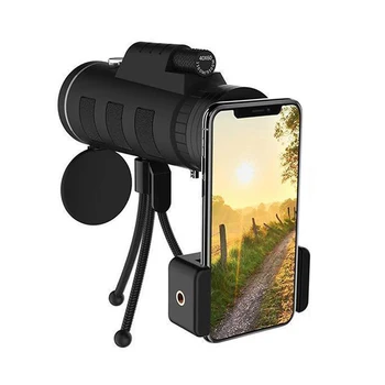 10x de Zoom Telescópio Monocular Escopo Para a Câmera do Smartphone Camping, Caminhadas, Pesca, Bússola, Telefone Celular Clipe Tripé
