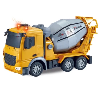 2.4 G 6Ch 1:24 Engenharia de Carro RC Simulação Cement Mixer Caminhão de Veículos Brinquedos RC descarga de Caminhão para Crianças de Presente