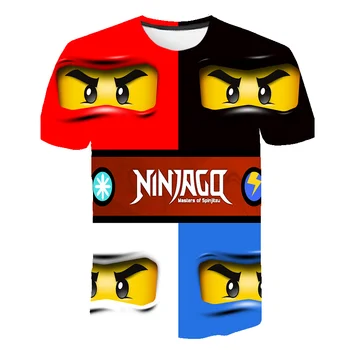 3D Meninos T-ShirtsSummer Crianças Ninjago T-Shirts Cartoon Anime Moda Menino Menina Camiseta Mascote Menino Roupas de Crianças Vestuário 4T-14T