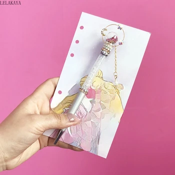 1pcs Japonês Sailor - Figura de Ação Impresso em Preto Varinha Mágica Assinatura de Metal Caneta Gel de Alunos Lua Linda de Presente de papel de carta