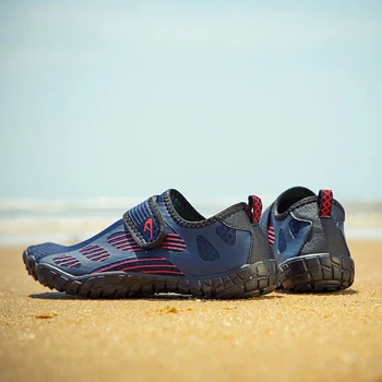 Homens Aqua Sapatos Descalços Homens Sapatos De Praia Para As Mulheres Montante Sapatos Respirável De Caminhada Sport Sapato Rápida De Rio Seco, A Água Do Mar Tênis