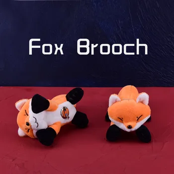 Mini Pouco Fox Boneca de desenhos animados do Luxuoso Broche Casal Bonito com Roupas Pin Meninos e Meninas Mochila Saco Pingente de Brinquedo Luxuoso Bonito Chaveiro