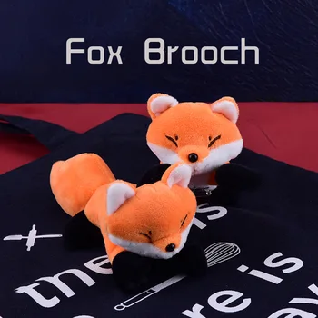 Mini Pouco Fox Boneca de desenhos animados do Luxuoso Broche Casal Bonito com Roupas Pin Meninos e Meninas Mochila Saco Pingente de Brinquedo Luxuoso Bonito Chaveiro