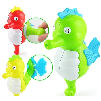 Cartoon Vento Brinquedos Hipopótamo Crocodilo para Crianças, um Relógio de Brinquedo Natação Tartarugas Jogar Água de Brinquedos para as Crianças Banho de Piscina Animais