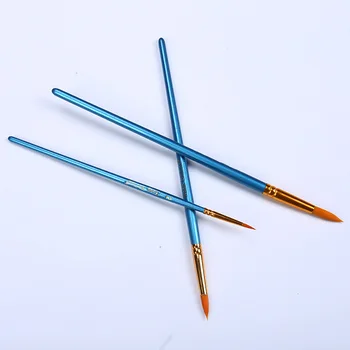 3 Pcs/Set Pintura de duas Cores de Cabelo de Nylon Escova Redonda cabo de Madeira de Desenho Arte Multi-função Pincéis de Suprimentos