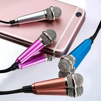 4color Handheld Microfone Portátil Mini Estéreo de 3,5 mm Microfone de Estúdio para notebook Pc Desktop Mic Ktv Karaoke 6.5*2cm