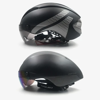 CAIRBULL capacete, óculos de Casco Ciclismo len aero Homens de capacete de bicicleta de Triathlon tt de ciclismo de estrada de capacete len tempo de avaliação de óculos de proteção Acessório