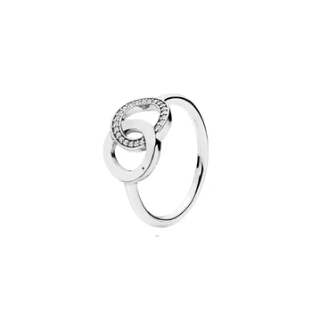 Original Pandora 925 Prata Esterlina, Anel de amor CZ Anel de suspensão genealogia anel de senhora de casamento namorada de presente de jóias 2021