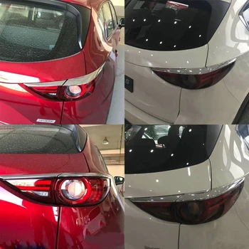 Para Mazda CX-8 CX8 2018 2019 Luz Traseira da Cauda da Sobrancelha Tampa de Guarnição do Travão Traseiro Lâmpada Tiras de Guarnição Estilo Exterior