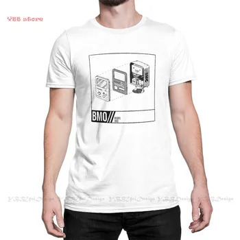 Alta Qualidade BMO Imprimir T-Shirt de Algodão Hora de Aventura da Série de Anime Mangá Homens de Moda Streetwear Para adultos Overszise Camisas