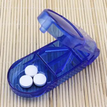 Plástico De Corte Caixas De Comprimido Comprimidos Medicamento, A Dose De Comprimidos Cortador Divisor Dividido Armazenamento De Caixas De Caso Pílula Organizador Recipiente De Caso