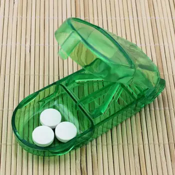Plástico De Corte Caixas De Comprimido Comprimidos Medicamento, A Dose De Comprimidos Cortador Divisor Dividido Armazenamento De Caixas De Caso Pílula Organizador Recipiente De Caso