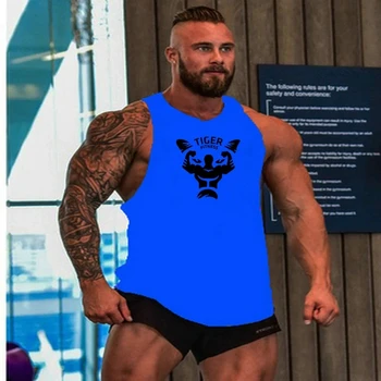 Nova marca masculina sem mangas do colete de esportes de musculação vestuário fitness