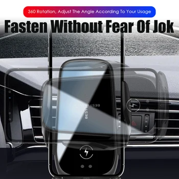 Fixação automática de 15W Carro Carregador sem Fio Para o iPhone 12 XS 7 Huawei, LG Infravermelho de Indução de Qi sem Fio do Carregador do Carro do Titular do Telefone
