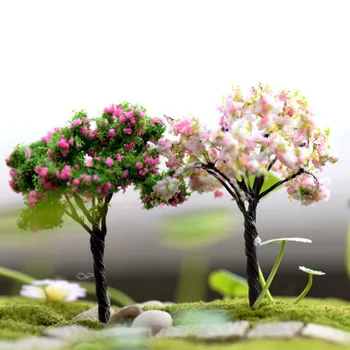1pcs DIY Artesanato Bonsai Miniaturas Micro-Paisagem 9 estilo de Resina de Árvore de Fadas Decorações do Jardim Deco Home de Acessórios de Jardim