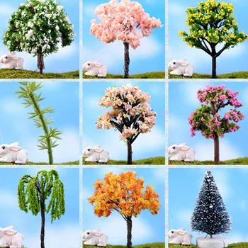 1pcs DIY Artesanato Bonsai Miniaturas Micro-Paisagem 9 estilo de Resina de Árvore de Fadas Decorações do Jardim Deco Home de Acessórios de Jardim