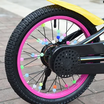 36Pcs Colorido de Crianças de Segurança Clipe de Bicicleta Rodada Multi-cor do Amor do Coração, Estrelas Roda de Bicicleta Acessórios de Decoração Esferas Falou Esferas