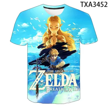 2020 Verão Novo Jogo de Zelda em 3D Impresso T-Shirt Menino Menina Crianças Cool Moda Streetwear Homens Mulheres Crianças Casual Manga Curta Tops
